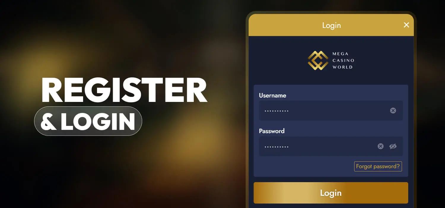 casino registration and login in the app