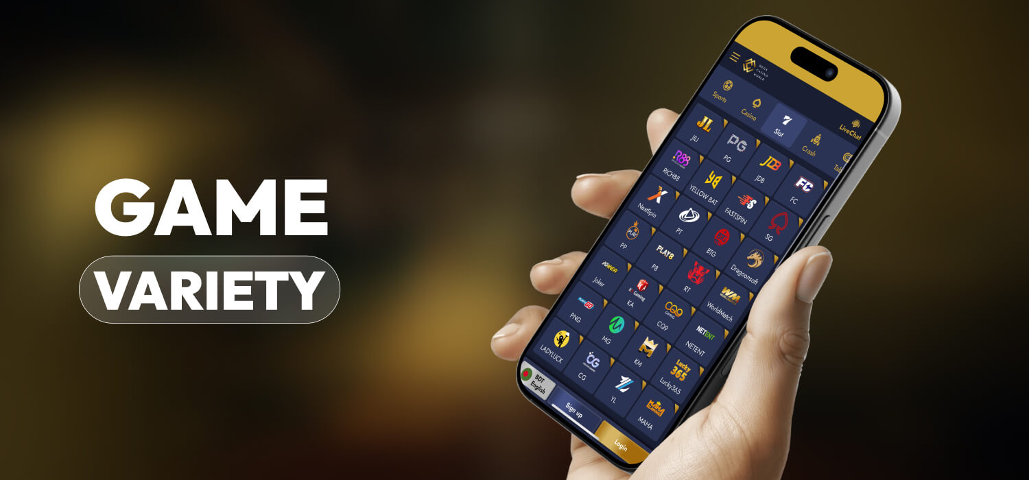 variety of games at casino