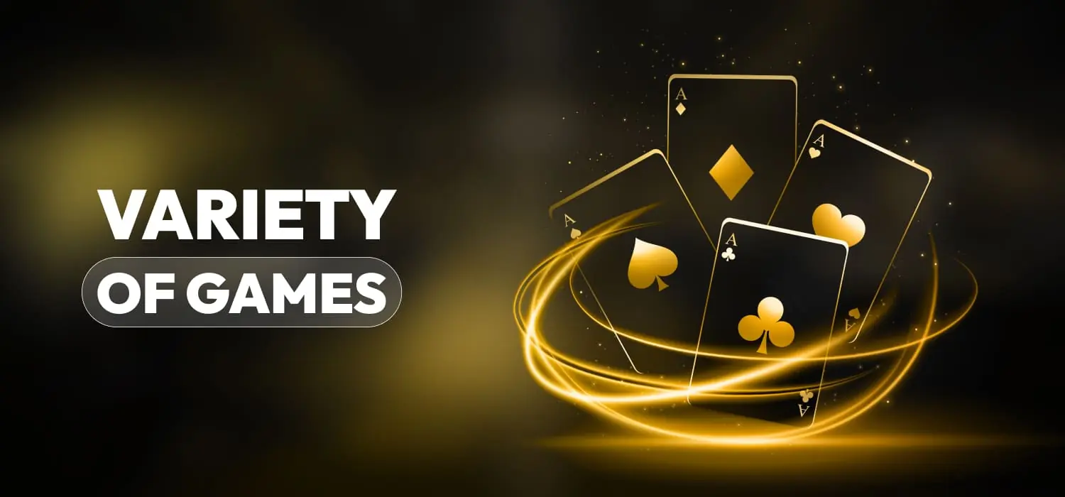 variety of games available at casino